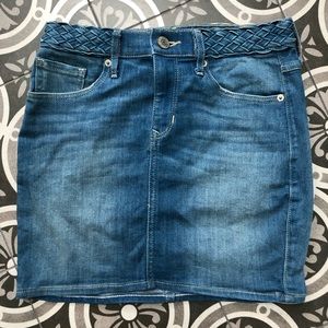 Express denim skirt braided waist STRETCHY!